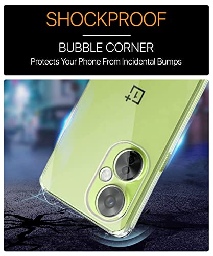 Image of WOW IMAGINE Crystal Clear Transparent Back Case Cover for OnePlus Nord CE 3 Lite 5G | Full Device & Camera Protection Shockproof TPU Silicone Back Cover Case - Transparent