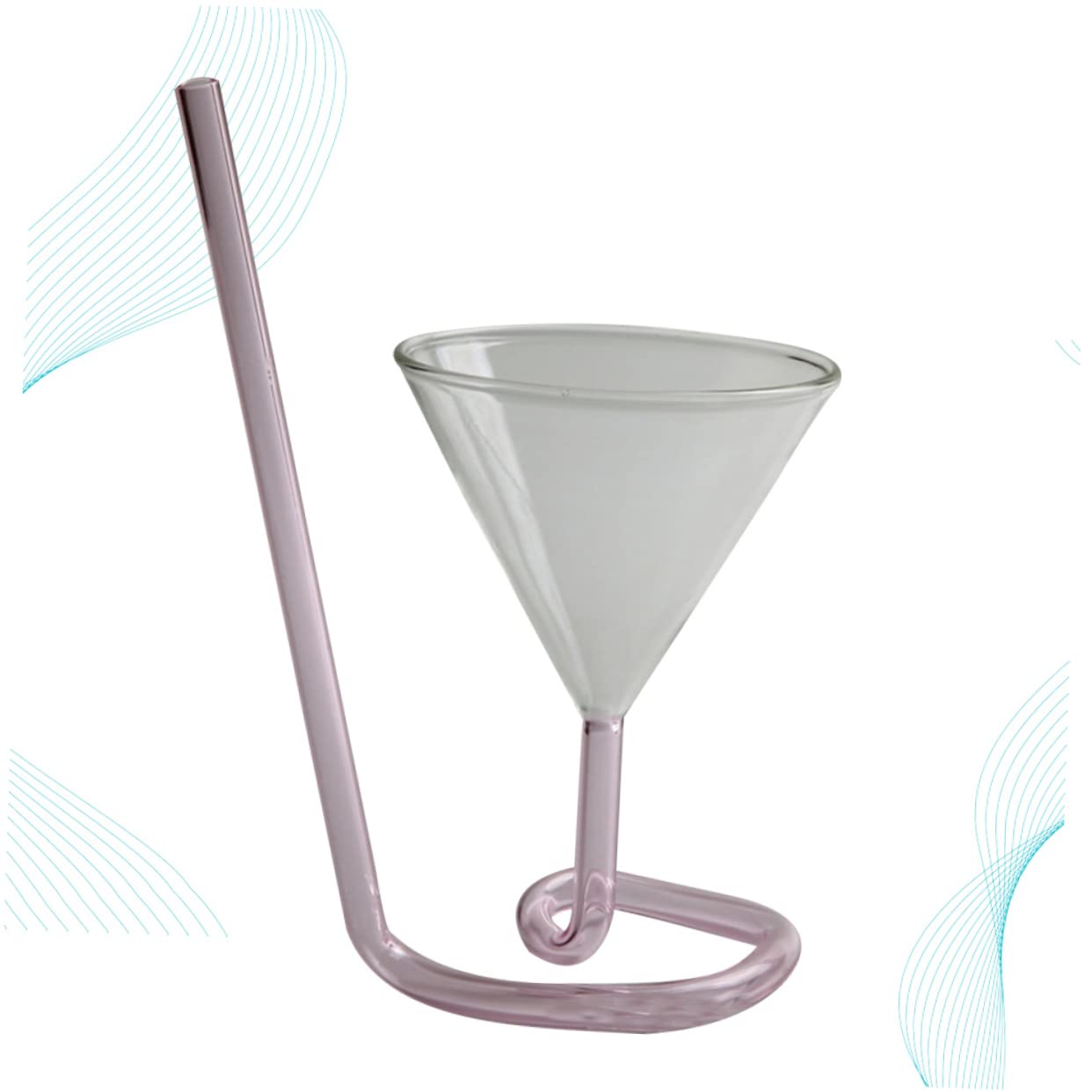 Garneck Unbreakable Spiral Wine Glasses Wine Glass Substitute Straw Perfect for Cocktails