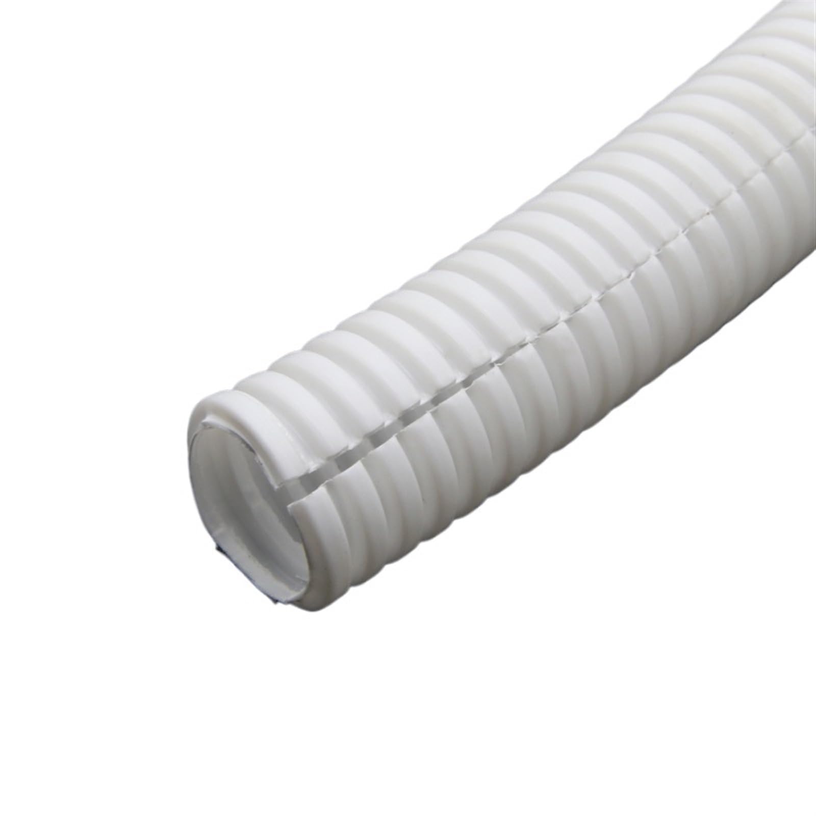 Cables eléctricos flexibles. Manguito protector aislado blanco para tubo corrugado de PP para cable 7,5-34,5 mm (AD 34,5 mm x ID 29 mm 1 meter)