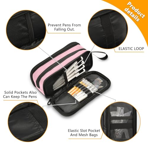 Image of Caikeny Pencil Case Cute Bulldog Puppy Pen Bag Large Capacity Pencil Box Pen Pouch with Zipper Cosmetic Organizer for Kids Teens Adults