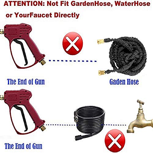 RIDGE WASHER Pressure Washer Gun with Extension Wand for Hot and Cold Water, Power Washer Gun with M22 Fitting, 5 Nozzle Tips, 40 Inch, 4000 PSI