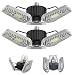 LZHOME 2-PACK LED Garage Lights, 6500Lumens Adjustable Trilights Garage Ceiling Light ,60W LED Garage Light, CRI 80, 5000k Nature light, Garage Lights with Adjustable Panels