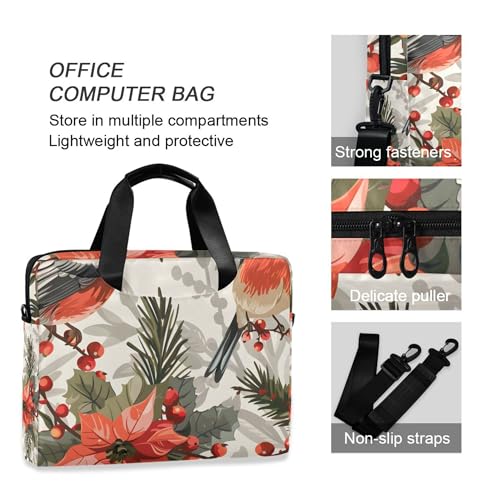 Maletín para portátil ALAZA Poinsettia 13-15.6 pulg. miniatura 5