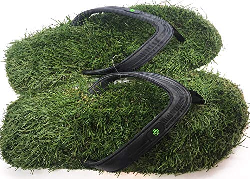 Grass Sandals - Premium Quality Synthetic Grass Flip Flop Sandals with Memory foam strap - Medium US Man Size 9.5-10.5 (Sandal Length 11.25 inch)2