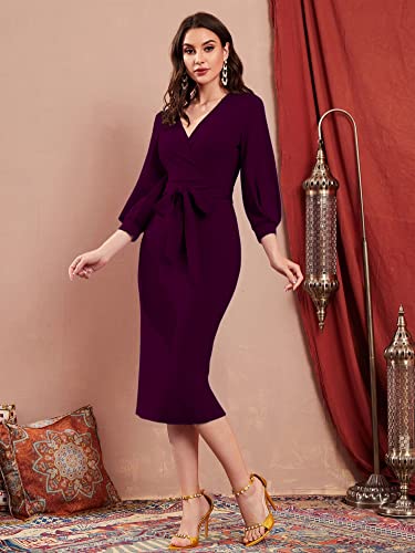 Image of rosery paris Women V Neck fulls Sleeve one Piece Formal Black Floral Western one piece Knee-Length Dress