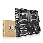 SHANGZHAOYUAN X99 Dual CPU Motherboard Intel LGA 2011-3 Motherboard for Intel i7 5th/6th Xeon E5 V3/V4 series Processor (E-ATX, 8*DDR4, PCIe 3.0, 2*NVME M.2, 2*Gb LAN, SATA 3.0) PC Server Mainboard