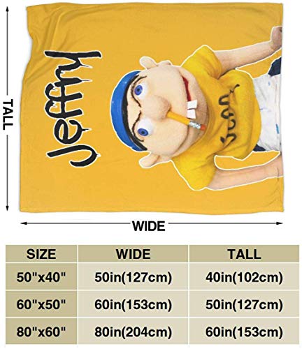 Peyolad Ultra-Soft Micro Fleece Blanket, SML-Jeffy Blanket for Adults Children 80"x60", Black - Image 4