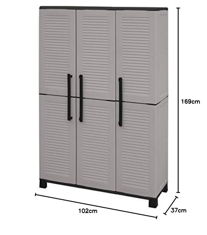GrecoShop Armadio in Resina Family-line XL con Vano Portascope