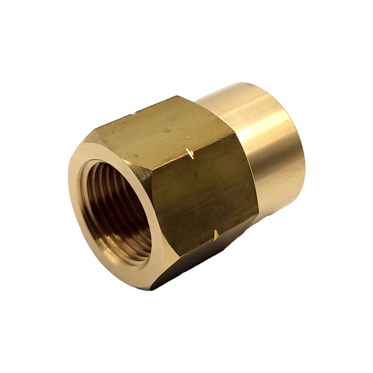 Adattatore per gas con filettatura sinistra in ottone, da bombola di butano a bottiglia standard UK POL propano da 5/8"