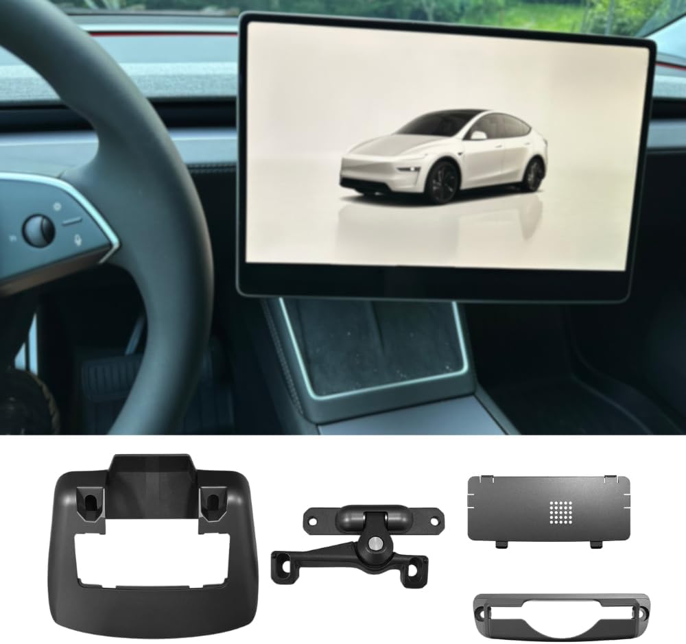 Screen Swivel Mount for Tesla Model Y Juniper & Model 3 Highland, Center Console Screen Rotating Bracket Holder with Four Direction Adjustment Left/Right 40° &Up/Down 40°