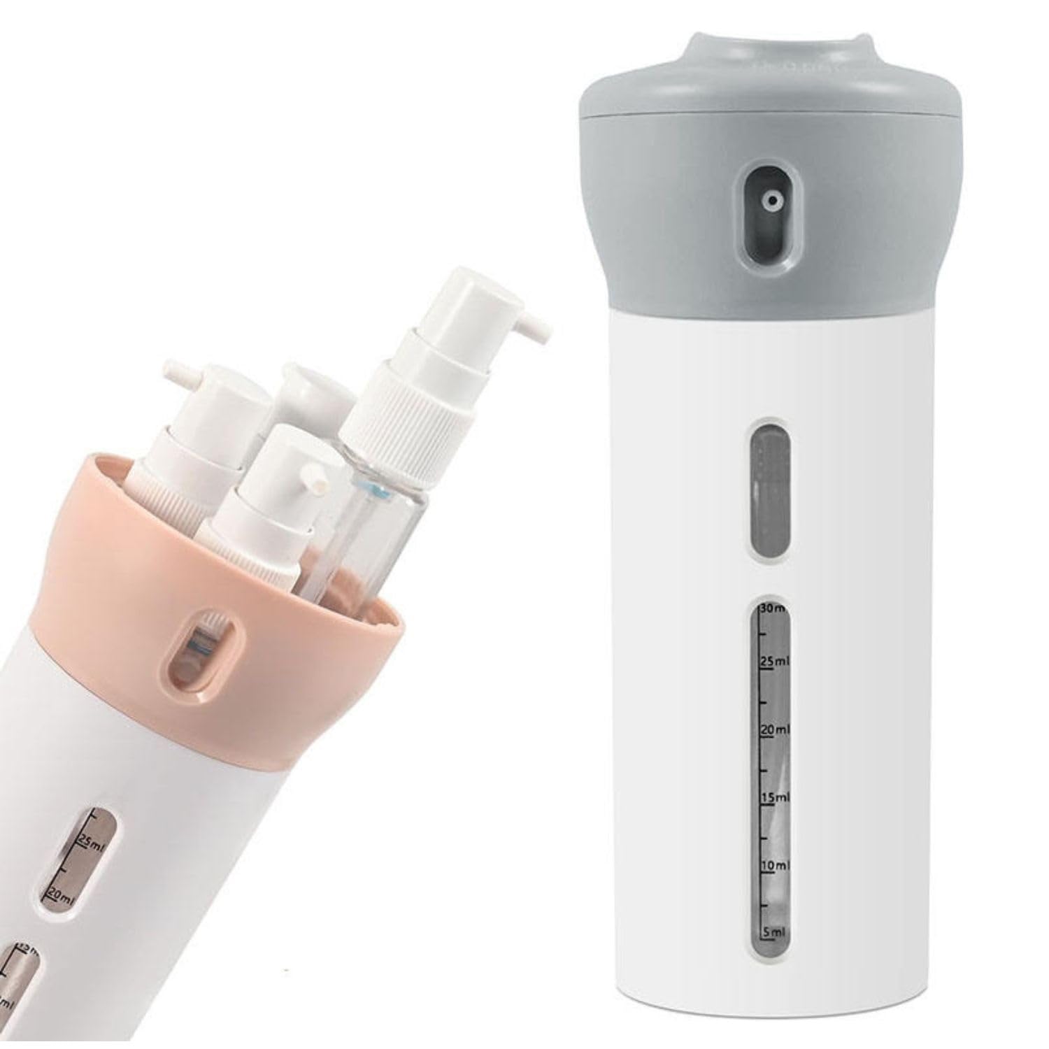 S SINDHIA 4 in 1 Travel Bottles Set for Toiletries - Leak Proof Plastic Dispenser Bottles, Conditioner, Shampoo, Lotion & Body Wash Accessories, Refillable Toiletry Bottle, Multicolour, 1pcs.-image-7