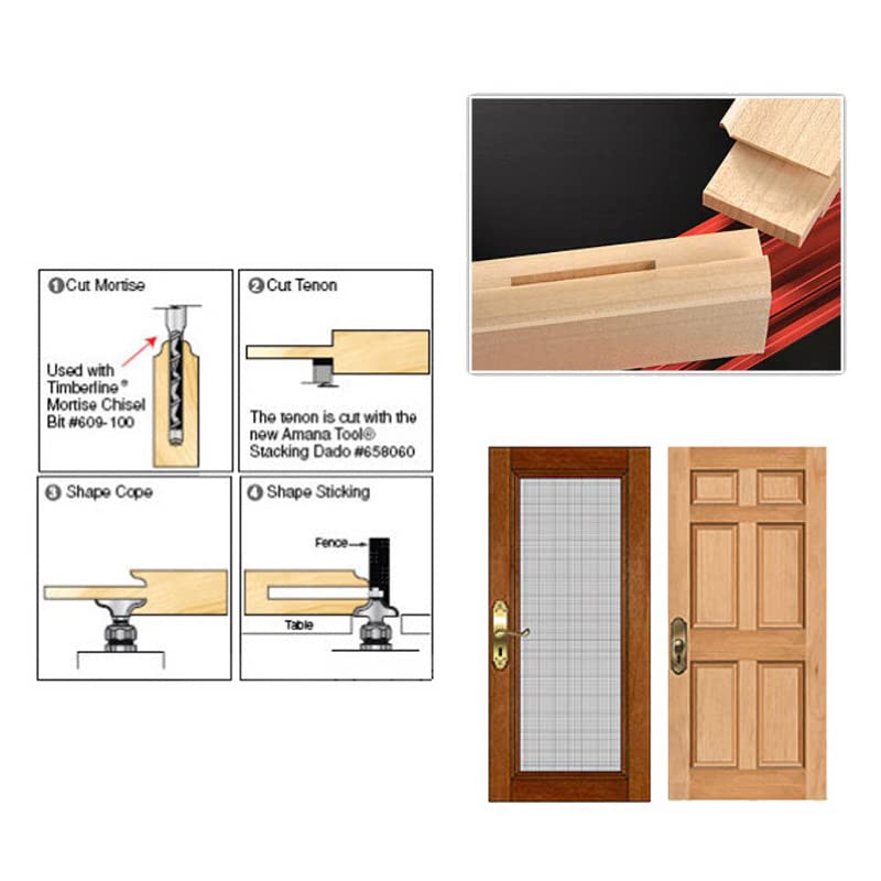 2 Pz. 8mm Gambo Porta Ingresso Tenone Lungo Punta for Router Lavorazione del Legno for for Utensile for La