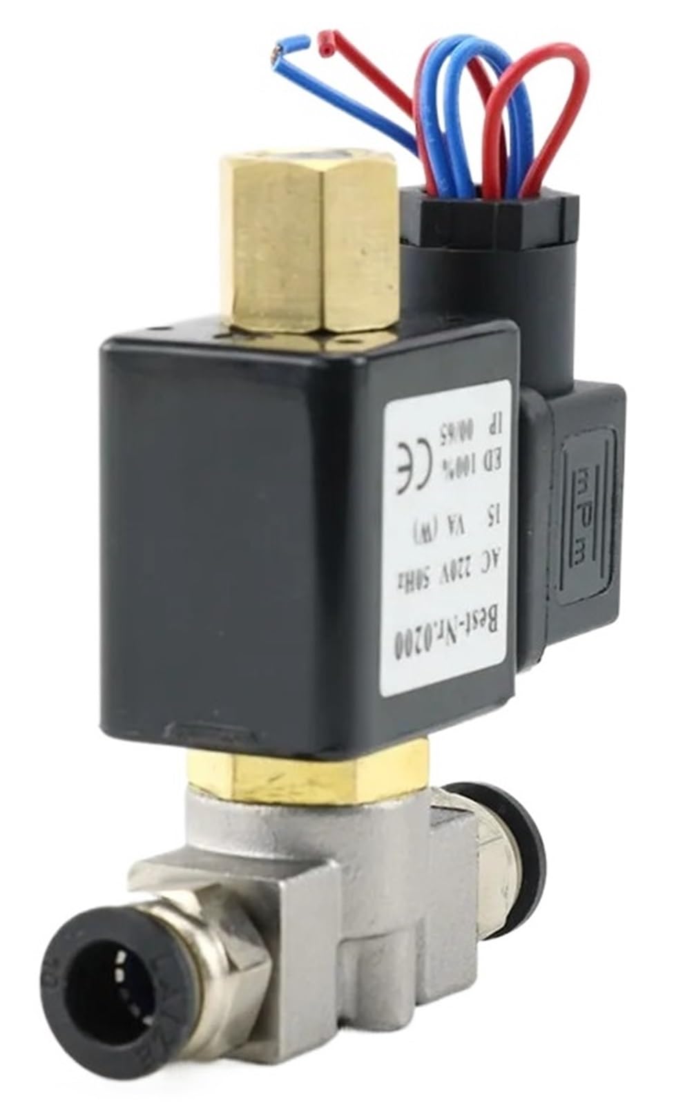 Électrovanne normalement ouverte en acier inoxydable 12V anti corrosion pour acide