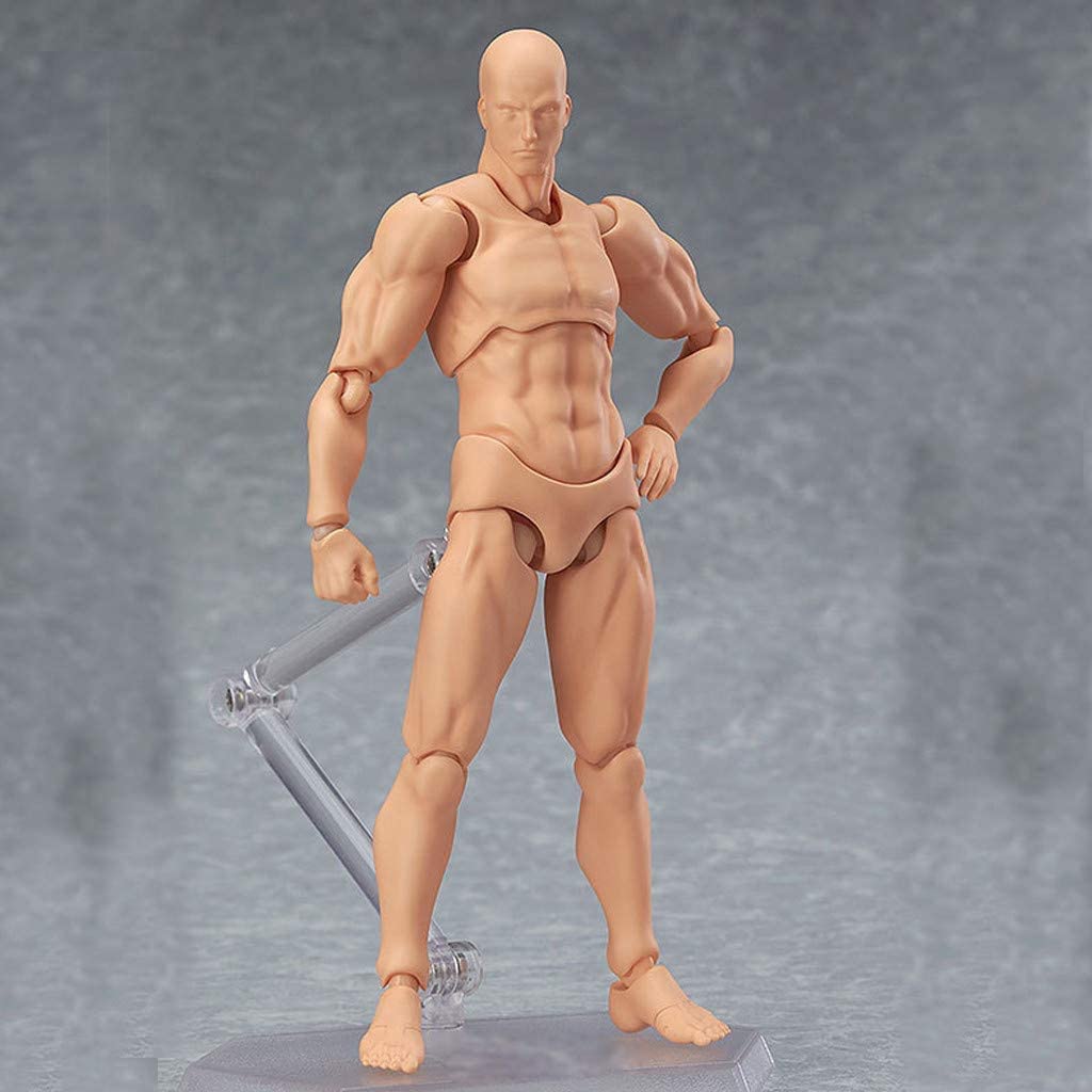 Figurine Articulée Pour Dessin - Modèle Homme - 13 Cm - En PVC Avec Support - Articulations Mobiles Pour Poses Personnalisées - Aide Pour Artistes, Décorateurs