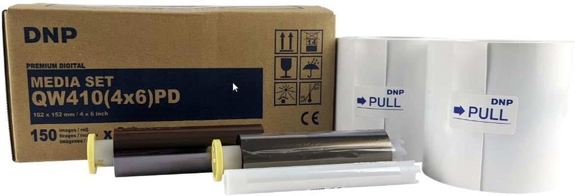 Premium Digital Media for QW410 Printer, 4x6 Roll, 150 Prints Per Roll, 2 Rolls, 300 Total Prints