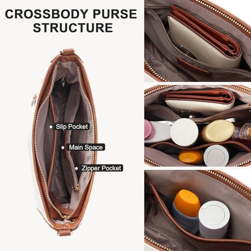 Image of BOSTANTEN Crossbody Bags for Women Vegan Leather Purses Quilted Shoulder Handbags with Adjustable Shoulder Strap