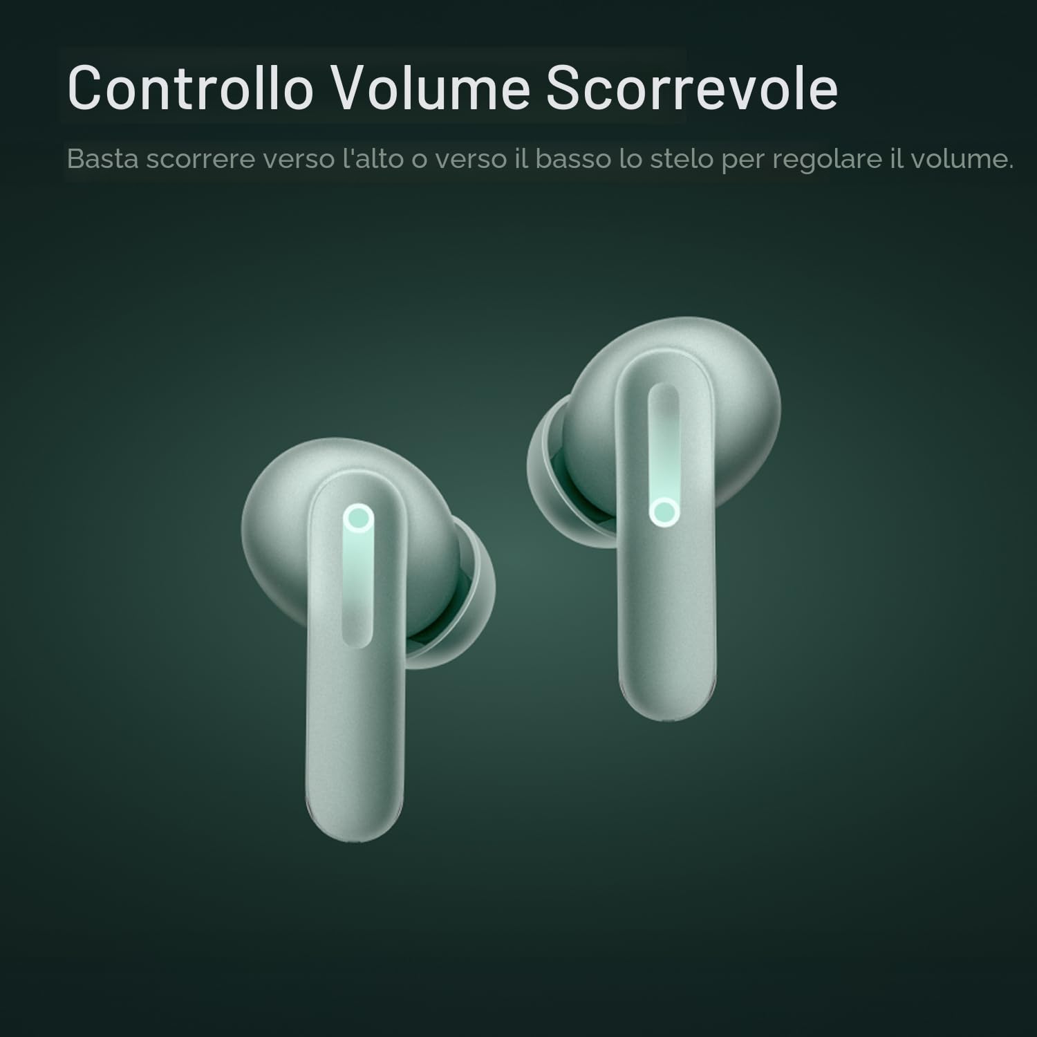 OnePlus Buds 4 auricolari wireless Bluetooth, Zen Green, E513A, in-ear, True Wireless con cancellazione attiva del rumore