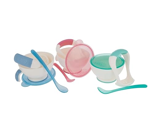 Miniatura 3 de Nuby Garden Fresh Mash 'N' Feed Sistema de preparación y alimentación para bebés de 4 piezas (azul)