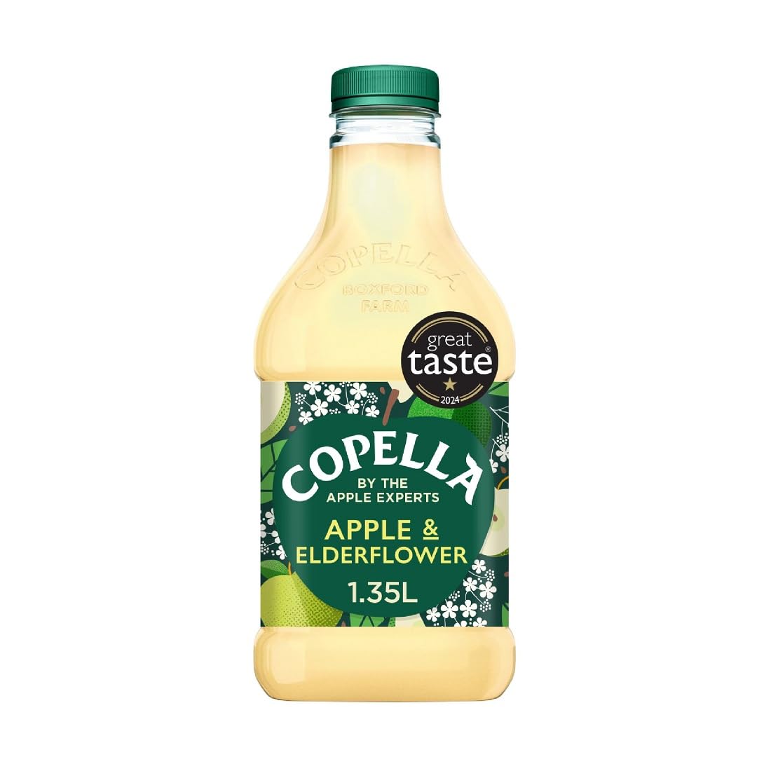 Copella - Apple and Elderflower - Award Winning Fruit Juice from Handpicked Seasonal Apples - Contains Vitamin C - Breakfast Drinks, Juice Bottles, Kids Drinks - 1.35L