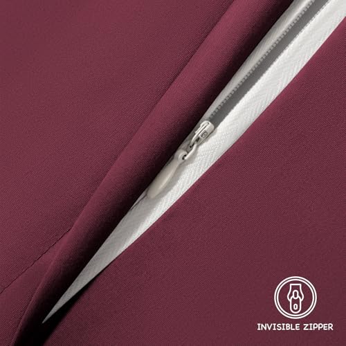 Image of EXQ Home Toddler Pillowcases Zippered 13x18 Travel Pillow Case Set of 2, Small Pillow Case Fits Baby Pillow Sized 12x16, 13x18, Kids Pillowcases 2 Pack Machine Washable (Burgundy)