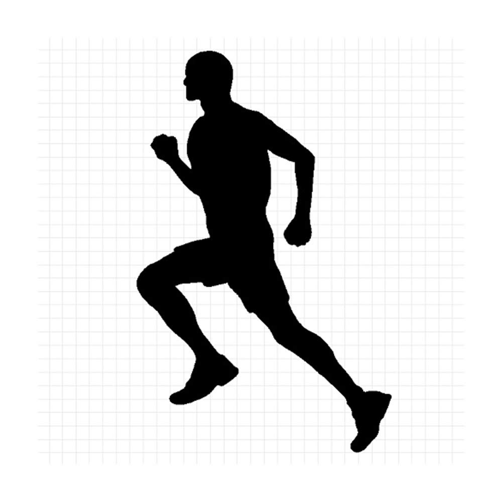 Amazon 陸上 長距離 シルエット 運動ステッカー メタリック銀 シルバー 大 縦横 16cm 16cm 1枚 シール ステッカー 文房具 オフィス用品