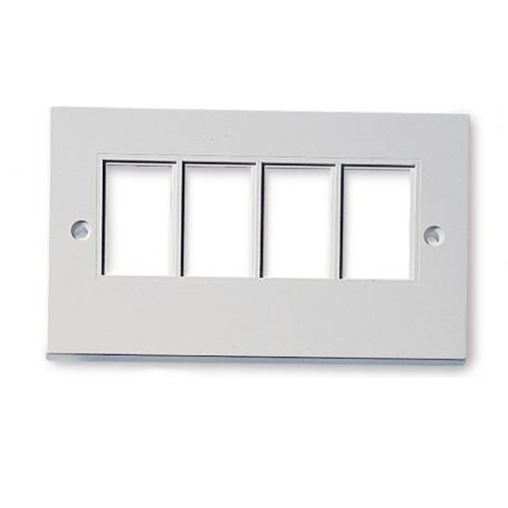 kenable RJ45 Face Plate Wall Socket Quad 4 Port for RJ45 Keystone Jacks