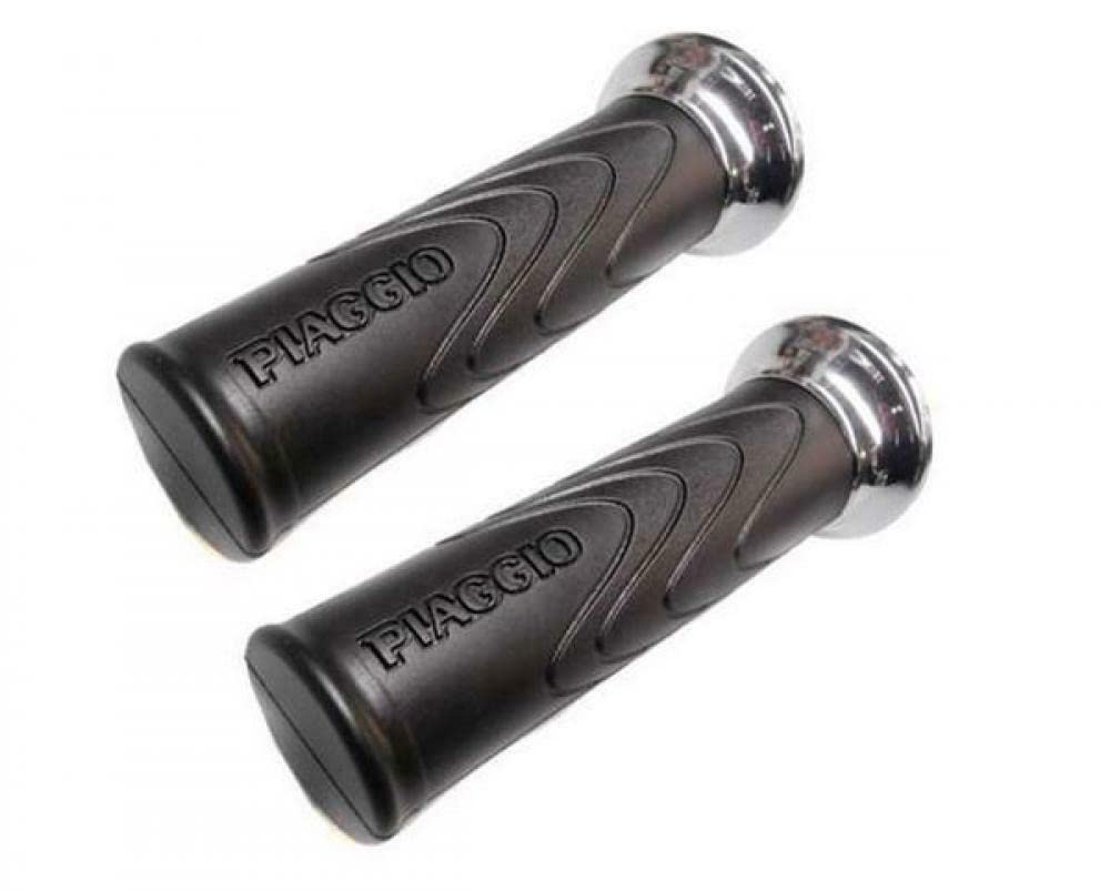 Manopole Originali Piaggio per Liberty 50, 125, 150, 200 (2 Pezzi, Nero, Plastica)