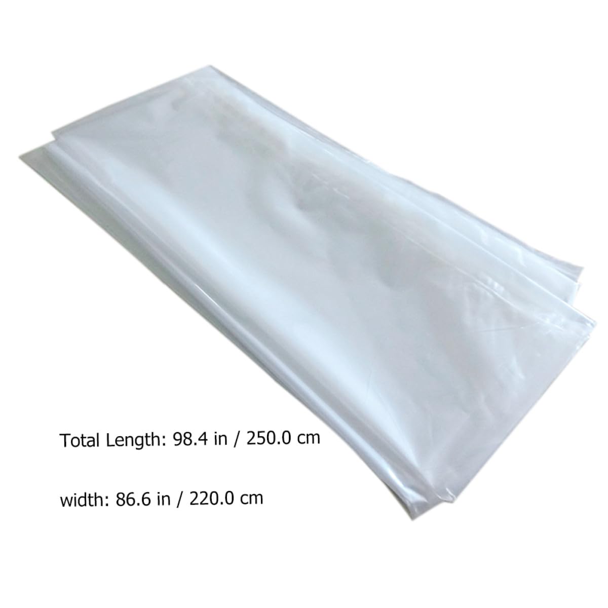 Housse de Matelas Autocollante en Polyéthylène PE Double Épaisseur 16 Microns Transparente 220X250 CM Protection Anti-Humidité et Poussière Fournitures de Déménagement et