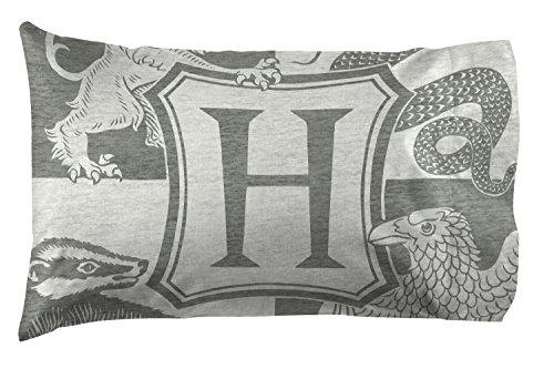 Image of Jay Franco Kids Sheet Set with Fitted, Flat Sheets & Pillow Cover - Ultra-Soft Bedding with Pillowcase for Room Decor, Gray - Harry Potter, 4 Piece Full