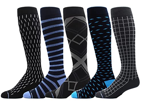 Image of Dr. Motion Compression Socks For Men & Women BEST Graduated Athletic Fit For Walking, Hiking, Running, Nurses 5 Pairs