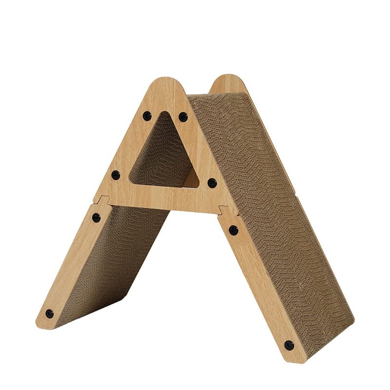 Griffoir pour chat en carton ondulé : mini griffoir en forme de A pour petit espace