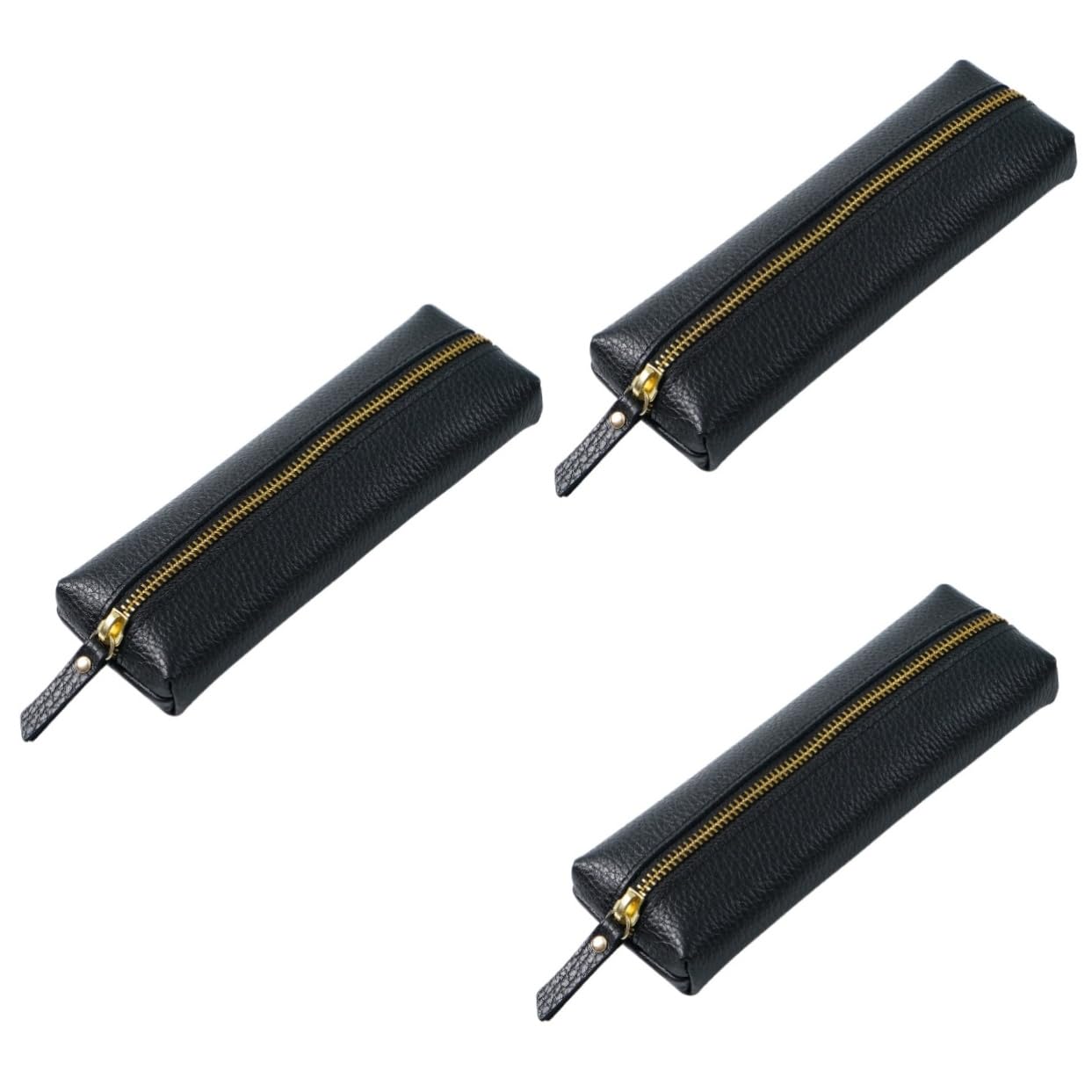 STOBOK 3piezas Bolsa De Lápices Portátil Diseño De Textura De Lichi Estuche Decorativo para Organización De Material Escolar Oficina Resistente y Lavable para Mochilas y Bolsos