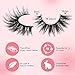 Newcally Eyelashes False Lashes Wispy Spikes Eyelashes Mink Natural Look 3D Volume Fake Eye Lashes Pack Cat Eye Strip Reusable Faux Mink Eyelash 14 Pairs