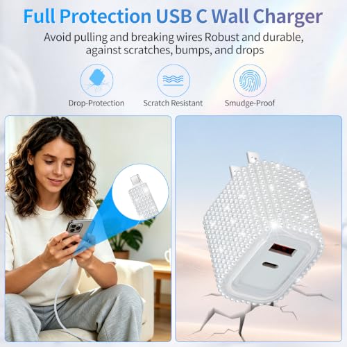 Image of Aolcev for iPhone Charger Fast Charging Pearl USB C Wall Charger Block 30W