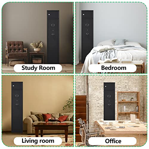 Fandon 5-4 Gun Safe,Gun Safes For Home Rifle And Pistols, Rifle Safe And Shotguns Long Gun Cabinets,Anti-Theft Gun Safes Quick Access Biometric Password Lock & Silent Mode #TOP6