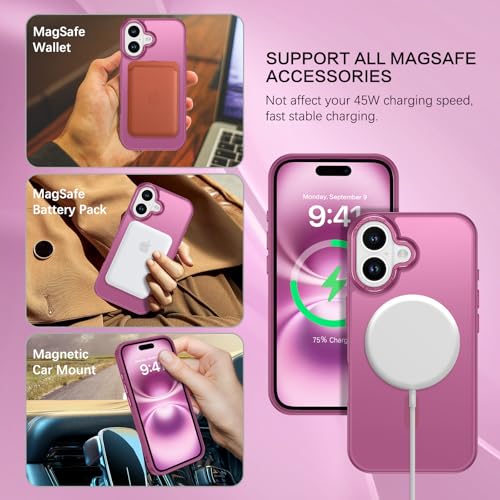 Coque iPhone 16 Plus antichoc mate translucide compatible MagSafe - 3