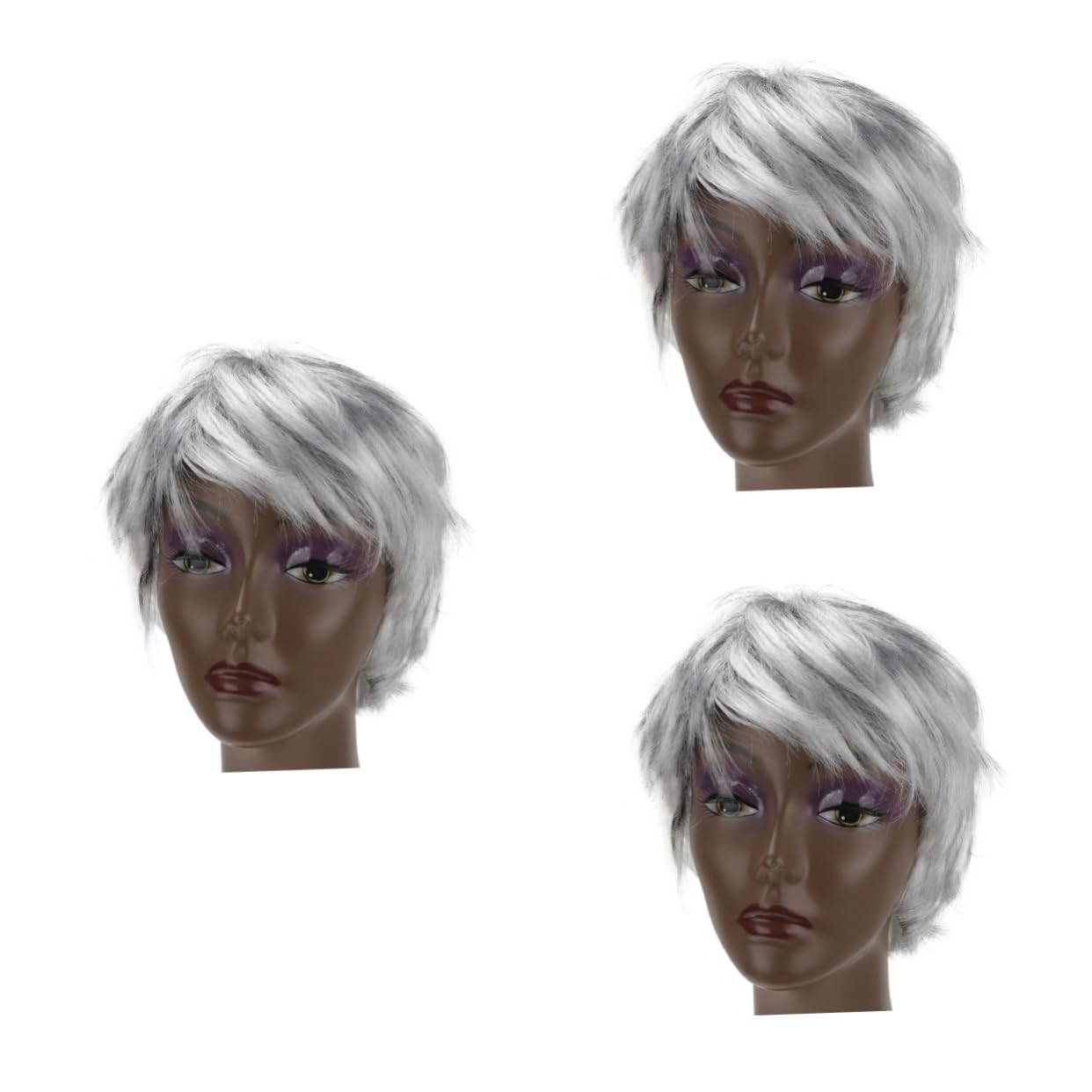 GALPADA 3stücke Grey Grandpa Wig Mit Schnauzbart Lustige Cosplay Perücke Für Karneval Halloween Kostümpartys Natürlicher Look Weich Und Bequem Für Großvater Kostüm Und Rollenspiele