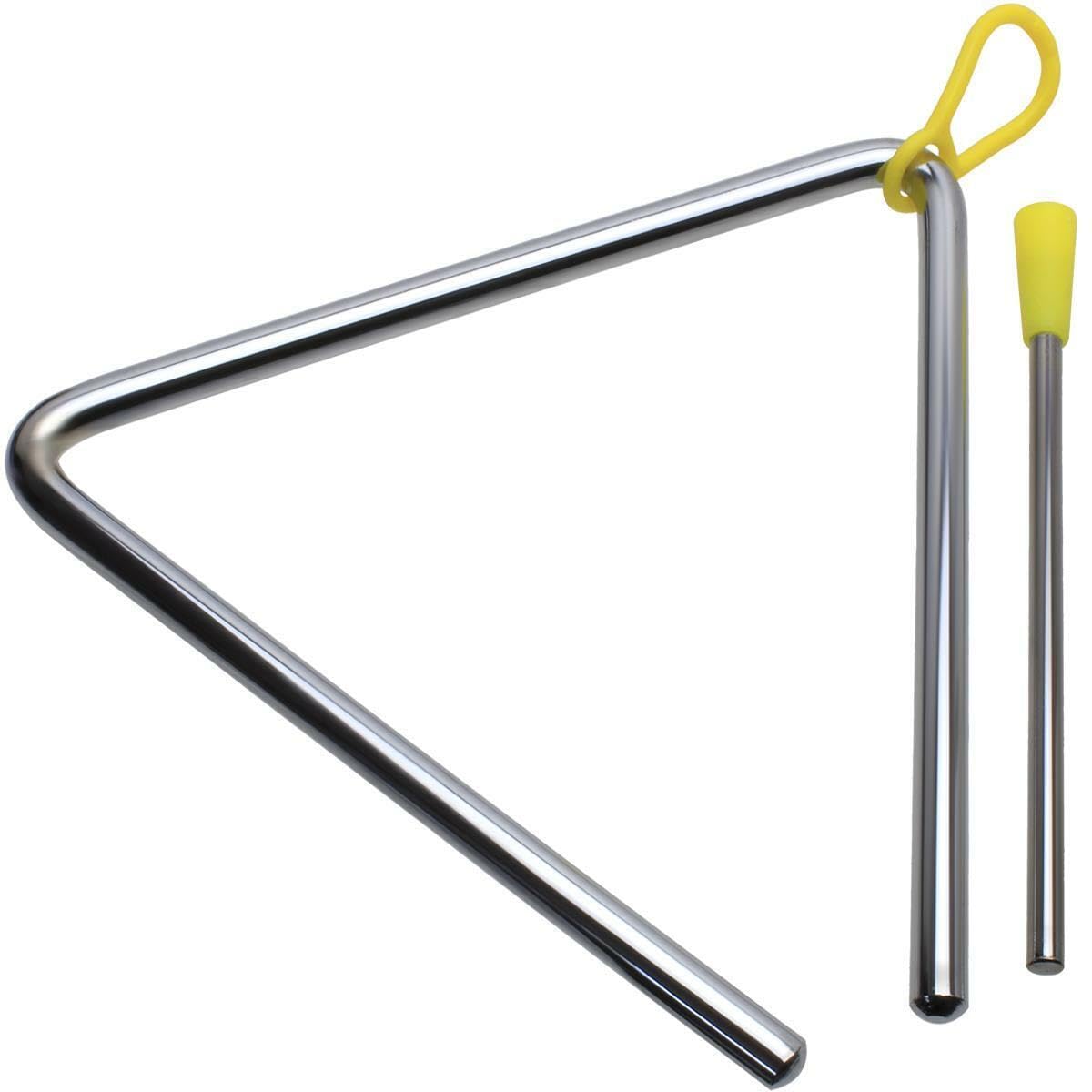 ARA CHOICE Metal Music Triangle Percussion Instrument Musical With Beater Kids Adults Hand Triangles Steel Rod For Children Kids 6 Inches Mixed Striker Rhythm