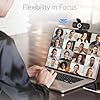 Full HD Webcam with Built-in Microphone and Rotatable Tripod, 1080P Video and Wide Angle Camera, Privacy Cover, for Desktop PC Laptop Computer Black #4