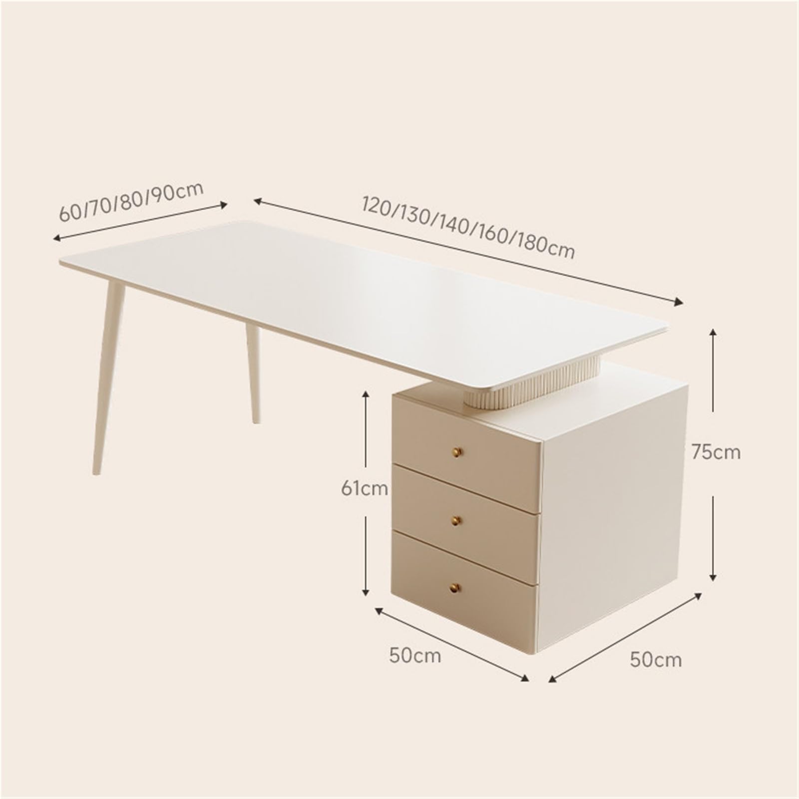 Scrivania for postazione computer con armadietto portaoggetti Scrittoio