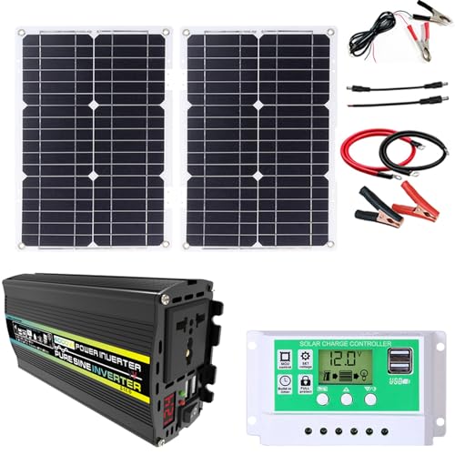 OLONETO Solar System Kit 3000W/4000W 12V to 110V/220V Inverter Solar