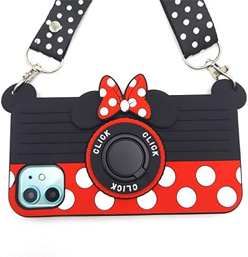 for iPhone 12 Pro Max Case Cute Minnie Mouse 3D Carton Camera Ring Grip Holder Kickstand Lanyard Teens Girls Women Soft Silicone Cute Phone Case Rubber Cover for iPhone 12 Pro Max -6.7″ (12 Pro Max) for iPhone 12 Pro Max Case Cute Minnie Mouse 3D Carton Camera Ring Grip Holder Kickstand Lanyard Teens Girls Women Soft Silicone Cute Phone Case Rubber Cover for iPhone 12 Pro Max -6.7″ (12 Pro Max)