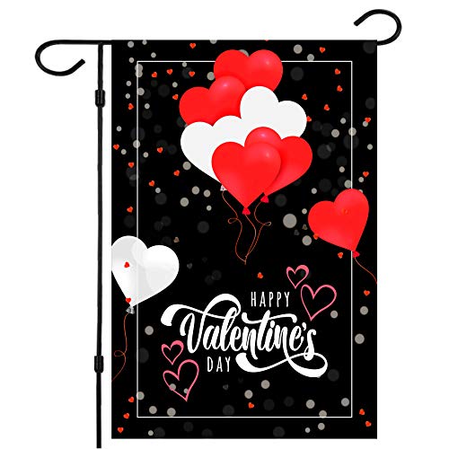 Valentine Flag, Double Sided Valentine's Day Flag Love Combination Valentine Garden Flag 12 x 18 Inch Valentine House Flags for Valentine's Day Decoration