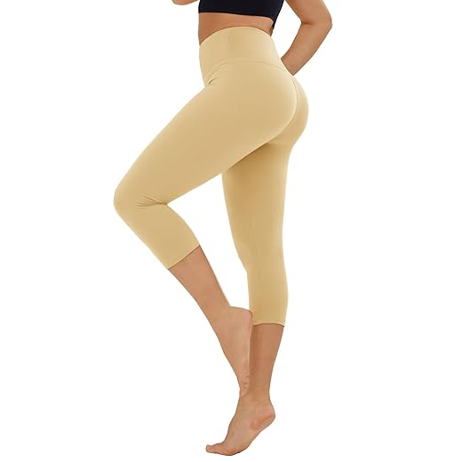 High Waisted Leggings for Women - No See Through Tummy Control Cycling Workout Yoga Pants with Pockets Reg & Plus