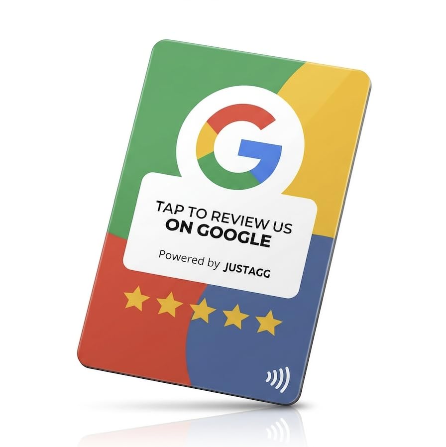 Image of Google Review NFC Card | Get More 5-Star Reviews Instantly | Tap to Review Card for Business | QR + NFC | No App Needed | Works on All Phones