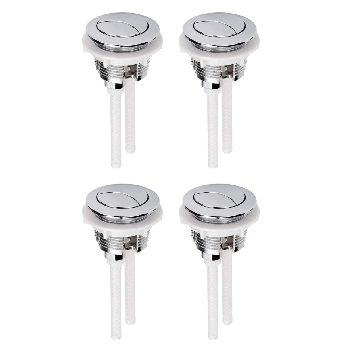 4 Pcs Toilet Flush Switch Bathroom Cistern Button Toilet Button Toilet Accessory Toilet Supply Water Tank Accessory Bathroom Toilet Bathroom Tank Supply Restroom Flushing Dual Push
