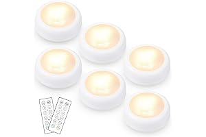Puck Lights with Remote, Battery Powered Warm White