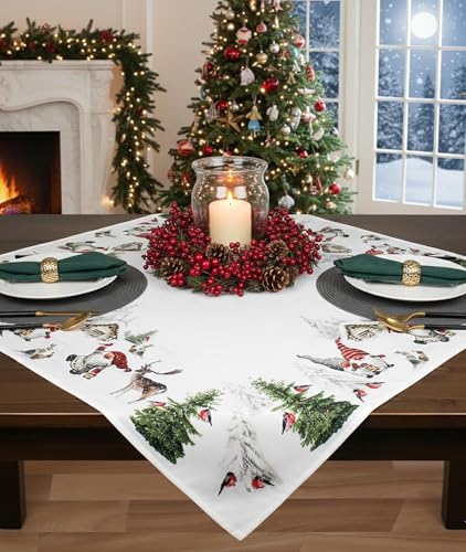 KAMACA Tischdecke Mitteldecke 85x85 cm Weihnachts-Tischdecke mit...