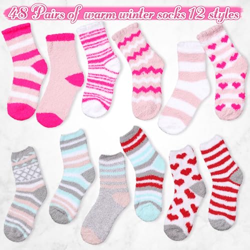 Toulite Warm Fuzzy Socks Microfiber Winter Socks for Women Soft Sleeping Sock Fluffy Slipper Sock for Gifts3