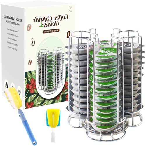 TEGOVE Porte Capsule Tassimo Compatible(52 X Capsules),Porte Dosette Tassimo Compatible,Supports pour Capsules de Café Tassimo Compatible,Rangement Capsule Rotatif pour...